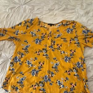 Yellow floral shirt by Always Indigo